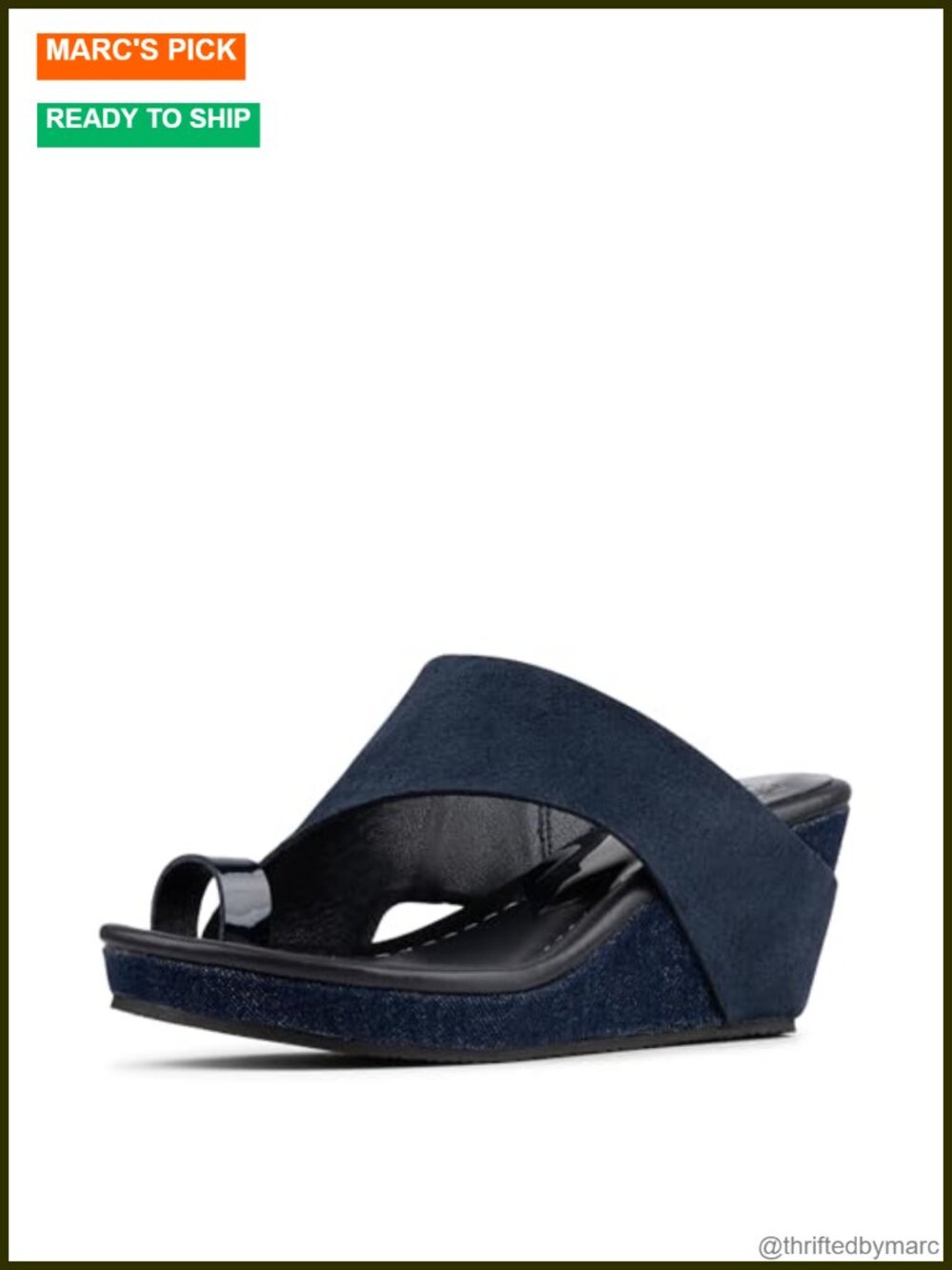 Women's Suede Platform Wedge Sandals with Memory Foam Insole